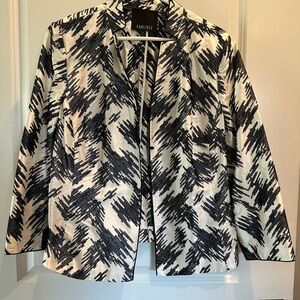 Carlisle Sill Black White Patterned Blazer Jacket
